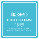 CHAIR YOGA CLASS 4 classes 150 CAD