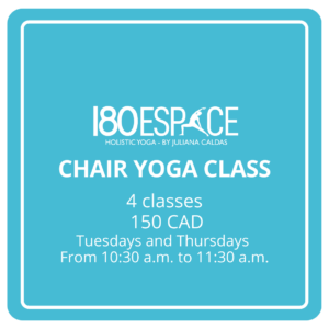 CHAIR YOGA CLASS 4 classes 150 CAD